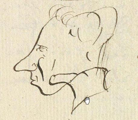 Self portrait by Hans Christian Andersen