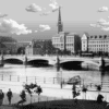 An old photo mashup of Stockholm's Skeppsbron