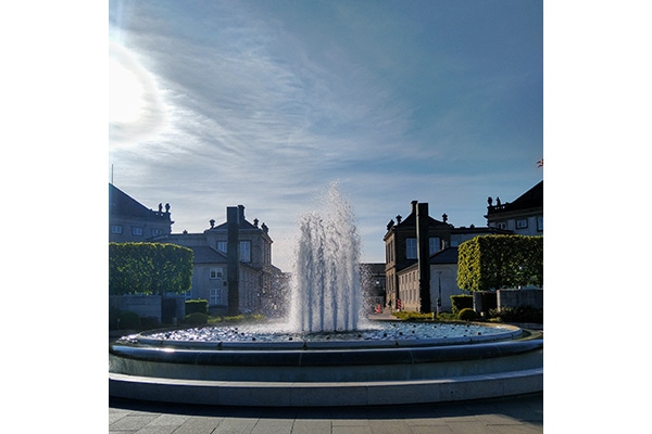 The fountain in Amaliehaven on a sunny day