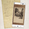 an old, yellowed document and a photograph of a Lund city street in the early 1900's