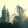 The Lund Cathedral at sunset