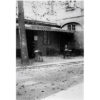 An old black and white image of the water shop in Kungsträdgården in Stockholm